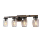4 Light Mason Jar Vanity